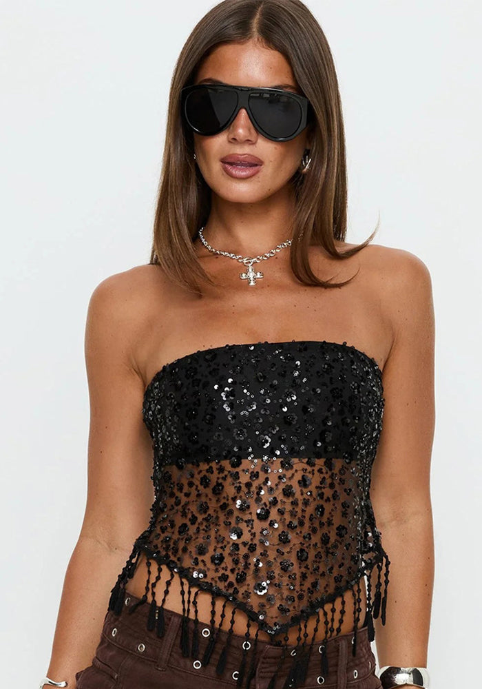 Solid Strapless Top for Casual Wear
