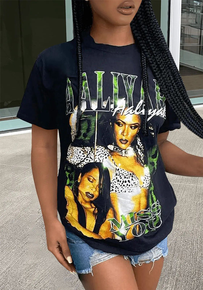 Women Short Sleeve Printed T-Shirt