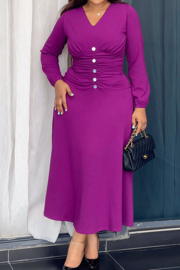 Elegant Long-Sleeved Dress for Everyday Casual Wear