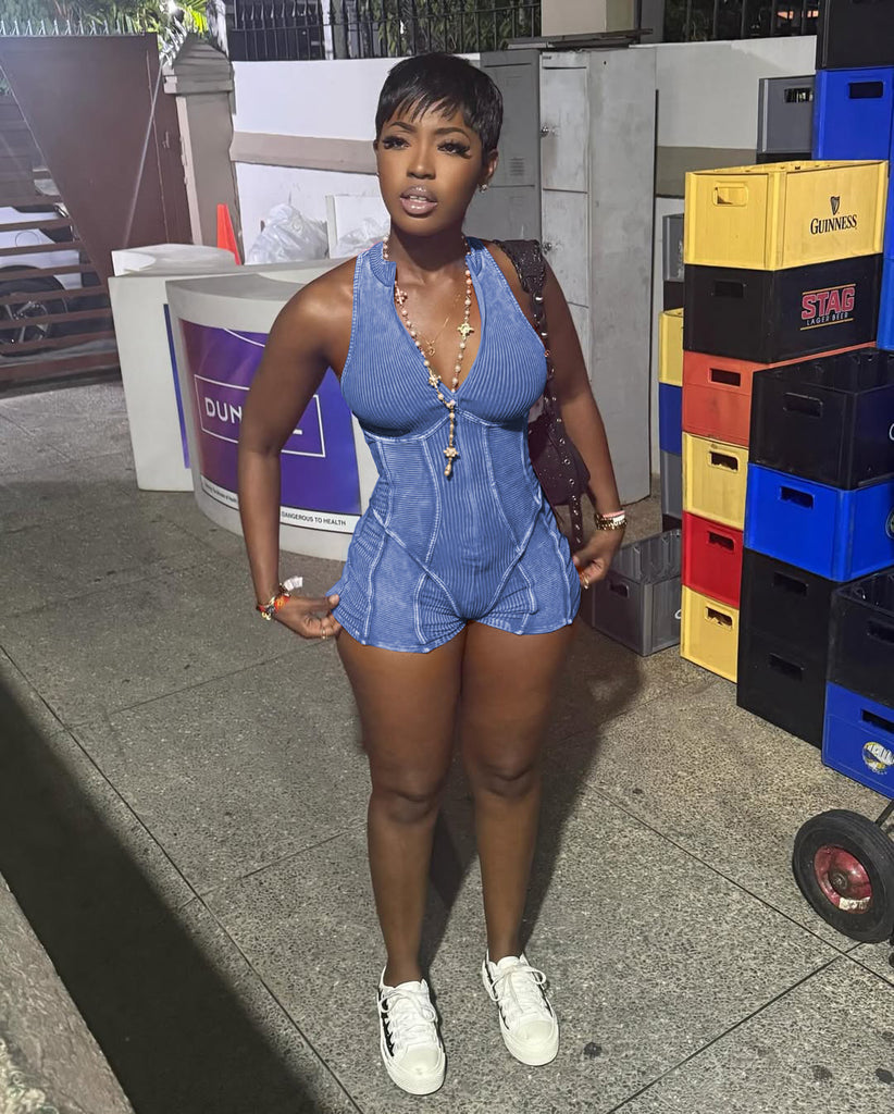Women Casual Sexy Zipper Jumpsuit