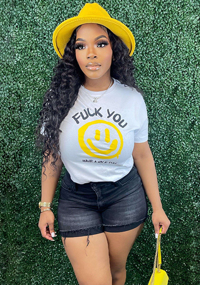 Printed Short-Sleeve T-Shirt for Summer Casual Streetwear