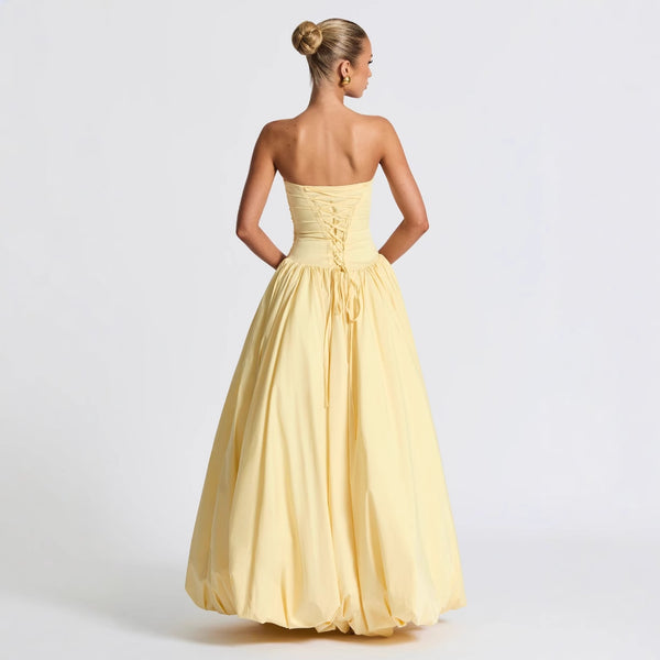 Women Solid Lace-Up Pleated Strap Dress