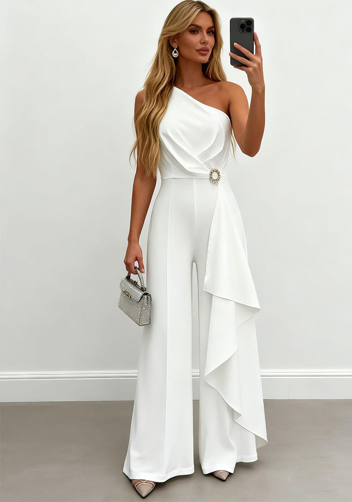 One-Shoulder Jumpsuit for Summer Evening Parties
