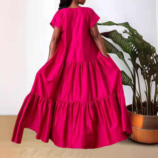 Multi-Layer Patchwork Dress for Spring & Summer Events