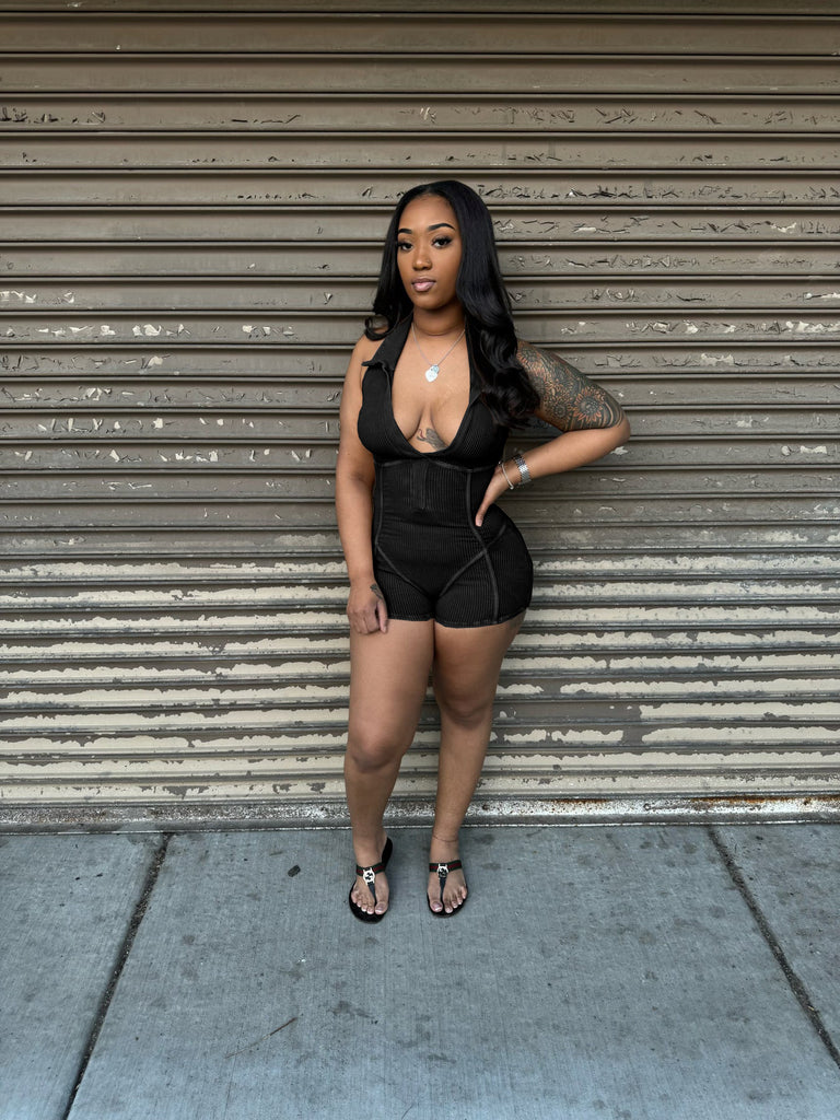 Feminine Casual Backless Halter Neck Jumpsuit