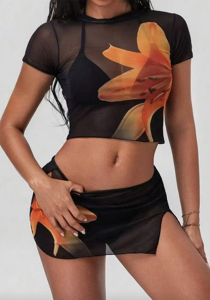 Women's Printed Two-Piece Bikini Swimwear Set