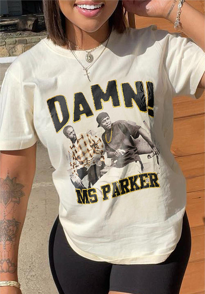 Women Summer Short Sleeve Printed T-Shirt