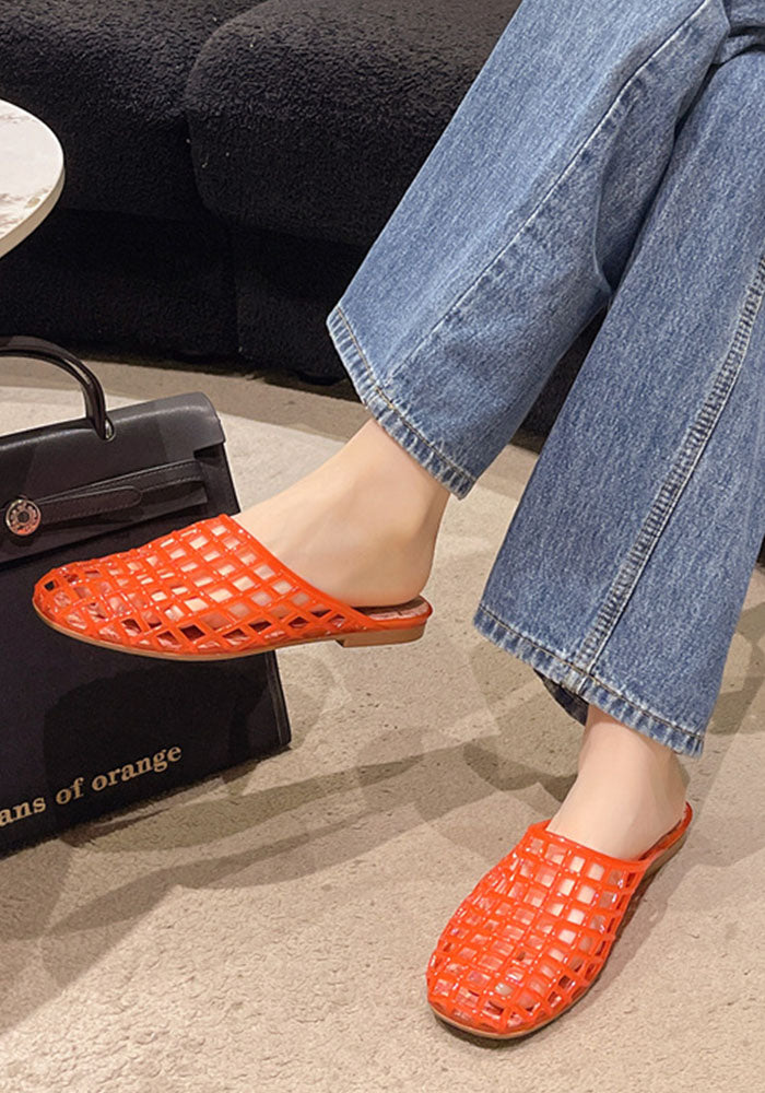 Closed-Toe Flat Hollow-Out Sandals for Spring & Autumn