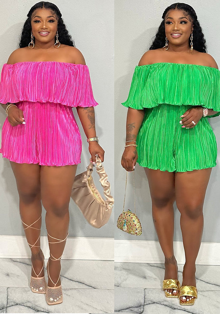Comfortable Off-Shoulder Pleated Jumpsuit for Everyday Elegance