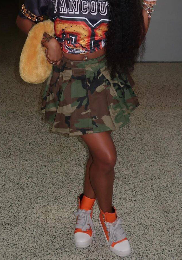 Camouflage Skirt for Summer Casual Streetwear