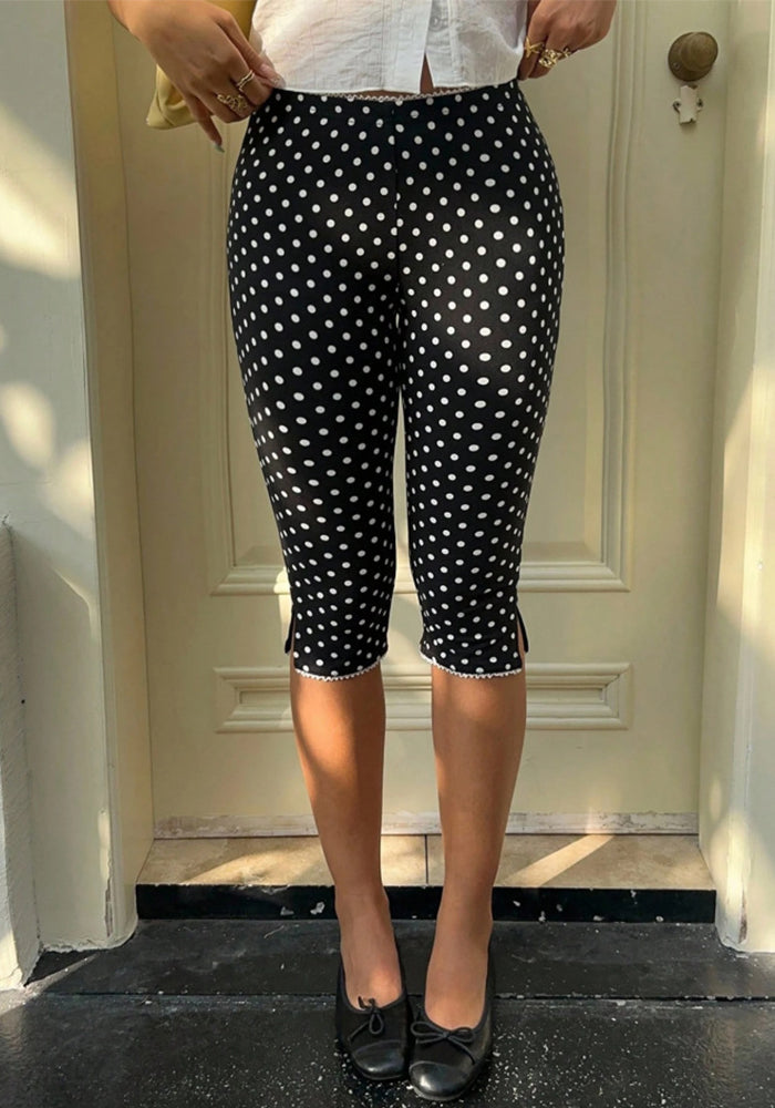 Women's Polka Dot High Waist Shorts for Summer